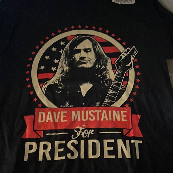 COPY - Brand new.”DAVE MUSTAINE FOR PRESIDENT” size med smoke Fee home - Picture 1 of 4
